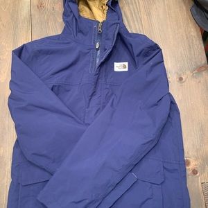 Boys North Face shell and liner - Navy blue size Lg (14-16)